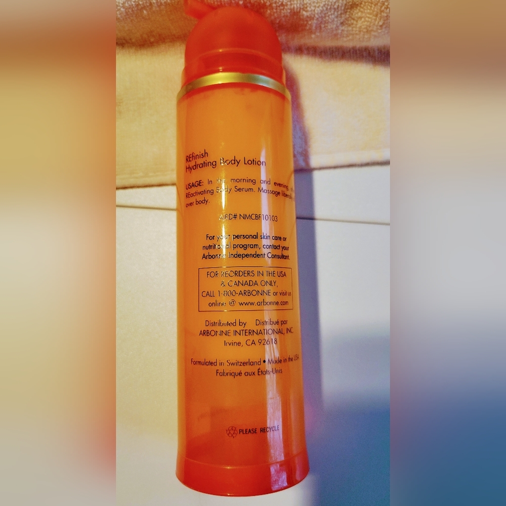 Arbonne NutriMin C RE9 Refinish Hydrating Body Lotion  7.34 oz/ 80% full - Picture 2 of 2